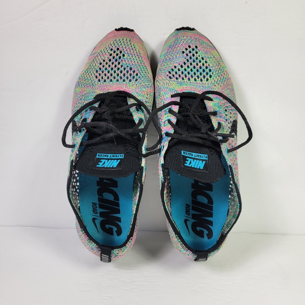 Nike Flyknit Racer Multi Color 2.0 Sneakers Men Sz 5.5/Wmns Sz 7 [526628-304] - Picture 7 of 9